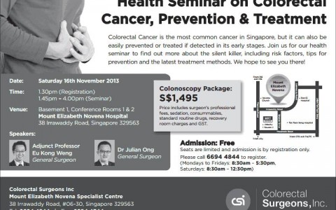 Health Seminar on Colorectal Cancer, Prevention & Treatment